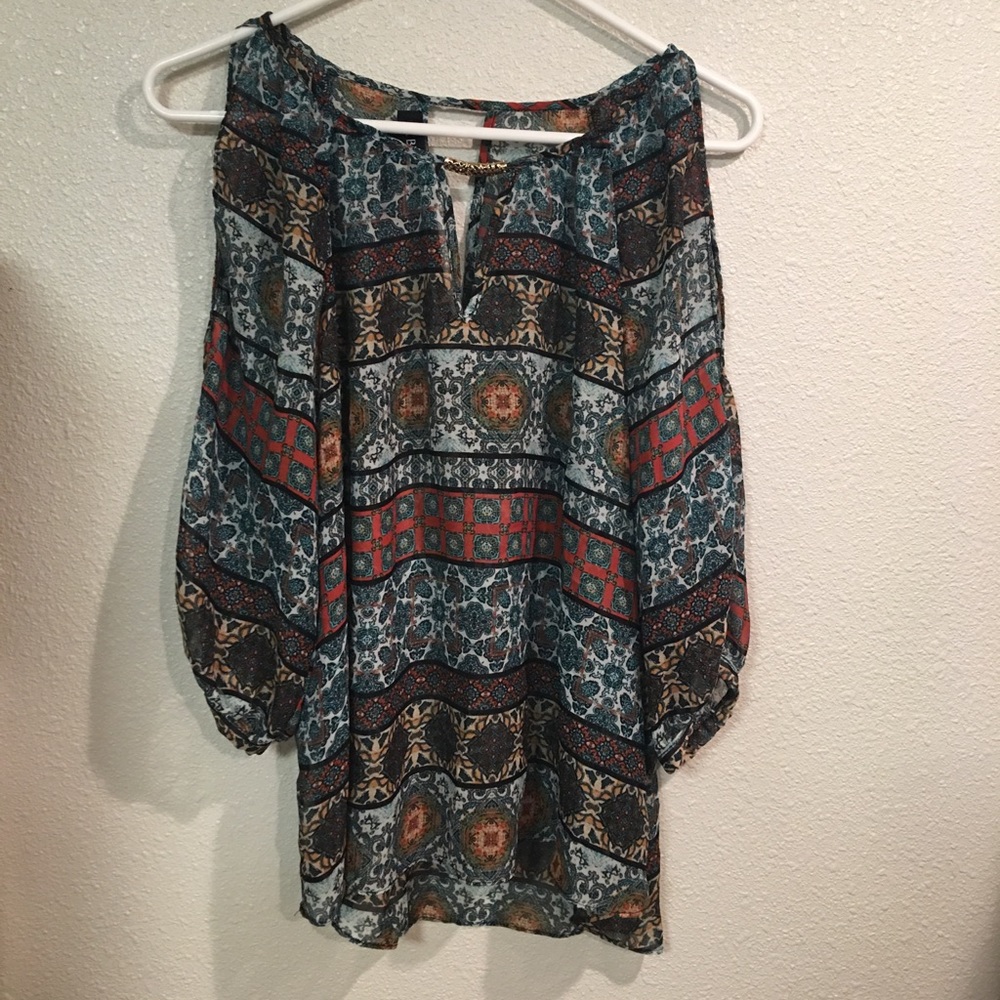 Boho Chic Open Sleeve Blouse